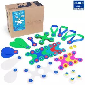 클릭소 윈도우팩 자석연결 플라스틱 블록 (33p) 활용서 유연한 블럭 가볍고 조립블럭 스팀