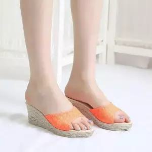 웨지힐 여름 통굽신발 미용사슈즈 pvc 데일리슬리퍼 WA32A86