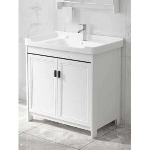 세면대 화장실하부장 800 서랍장 미니 세트 소형 대리석 흰색 욕실 사진옵션 화장실