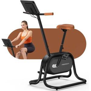 가정용 마그네틱 운동 자전거 - 블루투스가 장착된 초조용한 고정식 자전거, 330파운드 용량의 실내 사이클링 자전거 트레이너, 조절 가능한 시트 및 집에서 유산소 운동을 위한 저항력