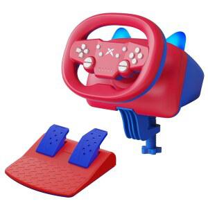 [포르르] 페달이 달린 DOYO 프로 게이밍 스티어링 휠, 듀얼 진동 모터가 장착된 270도 레이싱 PC용 PS4, 스위치, PS3, IOS, 안드로이드 게임, 스크린샷 캡처