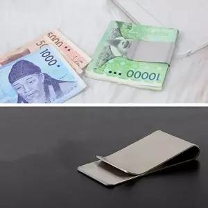 지폐클립 머니클립 휴대용 스틸 지폐 명함 수납 클립