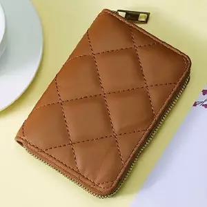 머니클립 쿨샵 여성 지갑 퀄팅패턴 캐주얼스타일 지퍼 중지갑