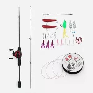 고품질 굿캐스팅 초보 루어낚시 풀세트 좌핸들 베이트릴 채비 (WFKDW1R)