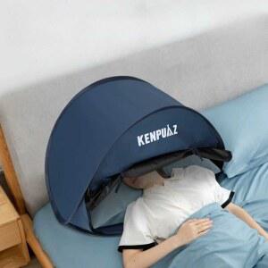 1인용 머리 텐트 캠핑 그늘막 원룸 내장 기숙사 문 블루 커버 비치 보호 보조 네이비