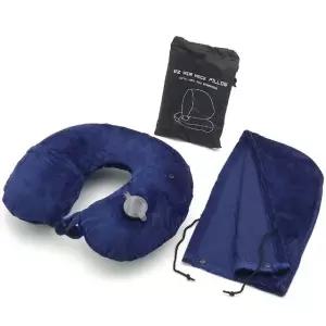 휴대용 차량용U형베개 네이비 차량용 여행용 U형 네이비목쿠션 (WFKDHTW)