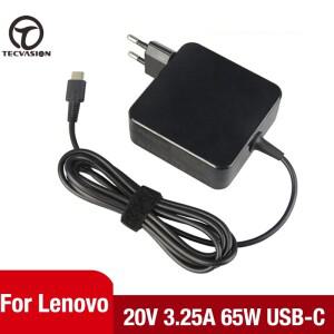 레노버 씽크패드 X1 카본 요가 X270 T580 P51 P52s E480 EU 용 20V 3.25A 65W USB Type-C AC 노트북 전원