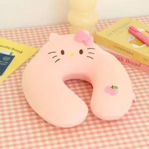 헬로키티 메모리폼 목베개 트래블 584106 받침 여행 쿠션 휴대용 용쿠션 여행용