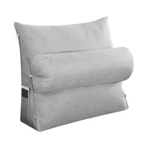 쿠션 중형 삼각등받이 그레이 소파등의자허리쿠션 받침대 의자등 등쿠션