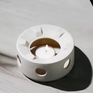 7day 도자기 티워머(화이트) 차데우 다도 우리다기용품 우리 라이트 데우 유리 양초 워머