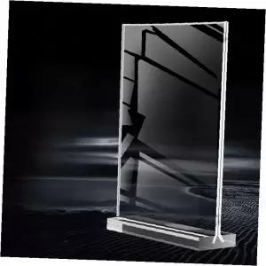 아크릴 메뉴판 투명 세로형 안내판 탁상용 광고 홍보물 진열 스탠드 카페 식당 매장 사무실