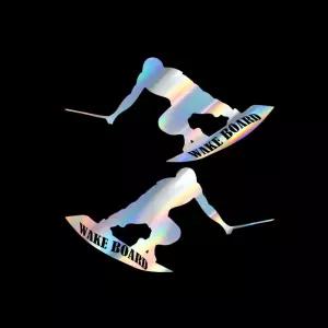 자동차 067 웨이크보드 포인트스티커 2개1세트튜닝 차량 주유구 특이한 인테리어 꾸미기 재미있는 레터링