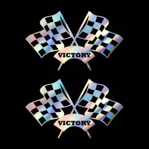 자동차 061 승리 깃발 포인트스티커 2개1세트튜닝 차량 주유구 특이한 인테리어 꾸미기 재미있는 레터링 익