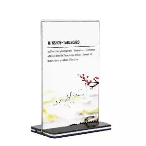 테이블카드 아크릴 투명 스탠드 메뉴판 안내판 카페 식당 사무실 홍보 광고 진열 데스크