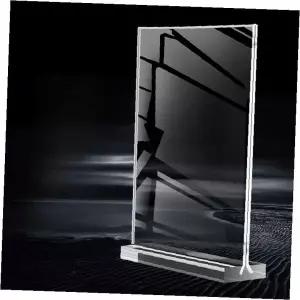 투명 아크릴 메뉴판 세로형 와이자 스탠드 탁상용 안내판 홍보물 거치대 카페 매장 진열