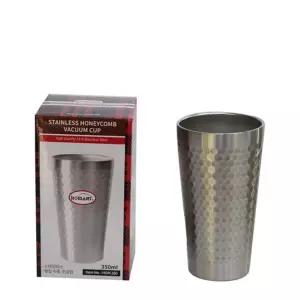 허니이중진공컵 벌집 350ml스테인레스 업소용 식당용 스텐진 물컵 음료 공컵