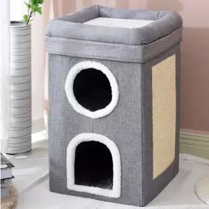 다묘 고양이 숨숨집 텐트 하우스 아파트 3층 3숨숨 캣하우스 숨숨