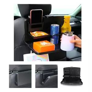 키밍 차량용 폴딩테이블 접이식 거치대 컵홀더 뒤좌석트레이 식탁선반 자동차 간식판 음료수 카시트 용테이