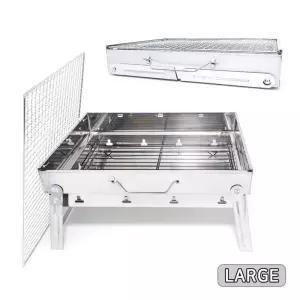 스테인레스 화롯대 화로 대형 접이식야외그릴 바베큐로 석쇠 로대 캠핑용숯로 구이로대 캠핑로 개인로 롯대