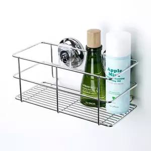와이어 250선반 욕조 화장실벽 샤워실 목탕욕실수납 스텐레스 정리대 흡착식 일자 세면대