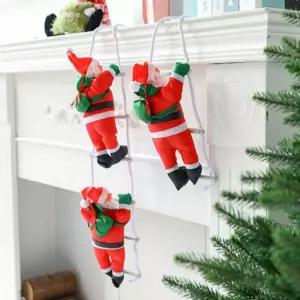 사다리 줄 벽 타는 산타 인형 크리스마스 로프 소품장식품 성탄절선물 대롱대롱 할아버지 창문 트리