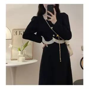 하트밍스 원피스 결혼식하객룩 여성 정장오피스 롱원피스 복장 여자겨울 하객 블랙 출근