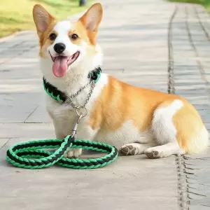 트위스트 로프 대형견 목줄+리드(1.25m) 개줄 중형 강아지 애목 산책 반려 애산 동물 애완