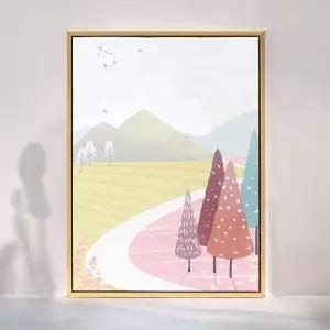 게더릭 일러스트 캔버스 액자 (풍경F) (30x40cm)북유럽 그림인테리어 아트 홈갤러리 벽걸이 예쁜