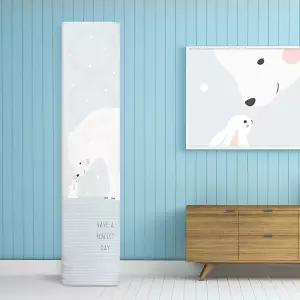 에어컨커버 스탠드형 lg듀얼전용 러블리베어-보호 덮개 형덮개 먼지차단 관리 디자인 예쁜