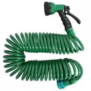 삼정 코일호스(15m) 7기능 분사기 세차 엉킴방지정원 물세 고압