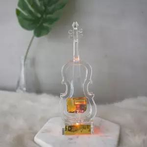 LED 투명 바이올린 오르골 (소)품 소품 장식 쇼핑몰 크리스마스선물 음악박스 파티 회전목자 여자친구