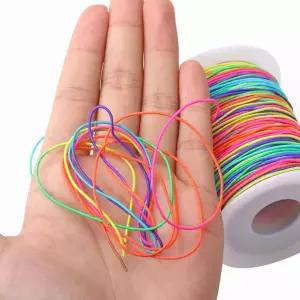 레인보우 고무줄 밴드 헤어 머리땋기 헤어끈 패션 땋기 응원봉리본 발레코어 이태리 머리 고무