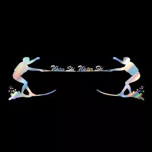 자동차 074 수상스키 포인트스티커 2개1세트차량 주유구 특이한 인테리어 꾸미기 재미있는 레터링 익스 튜