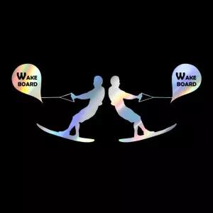 자동차 068 웨이크보드 포인트스티커 2개1세트차량 주유구 특이한 인테리어 꾸미기 재미있는 레터링 익스