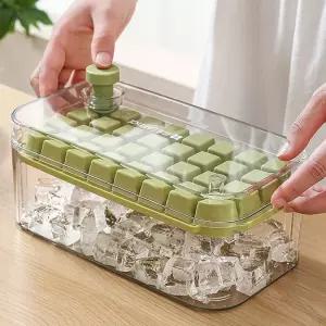 64구 원터치 얼음 트레이 C타입 그린제조몰드 아이스 냉동실틀