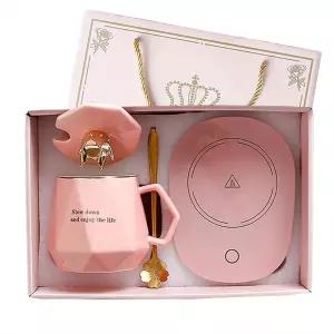 머그잔 세트가 있는 책상용 커피 워머. 자동 차단 기능이 컵 워머 코코아 차 우유용 음료 추수감사절