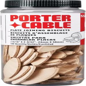 포터케이블 5562 20호 플레이트 조이너 비스킷 튜브당 100개 갈색