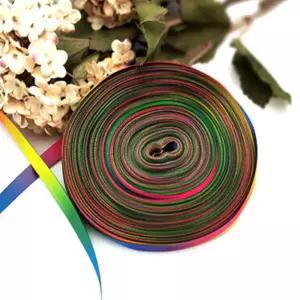 컬러리본포장끈 무지개 양면 19mm선물 선물줄 재료 공예 다용도 포장 꽃자재 노끈