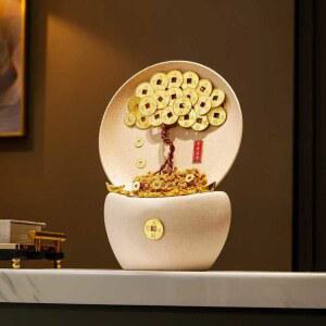 나무 소품 돈나무 장식 황금 현관 입구 동전 엽전나무
