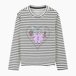 [롯데백화점]베네통 프린팅 스트라이프 티셔츠 (BATS94611)