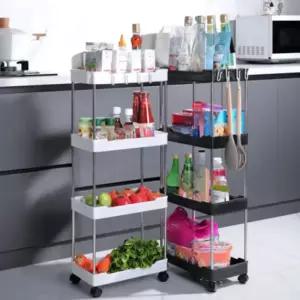 이동식 틈새선반 트롤리 수납 거실 세탁실좁은 슬림 트레이 코너