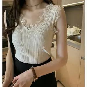 쥬디제이 레이스탑나시 여성슬리브리스 민소매티여름셔츠 상의 패션 셔츠