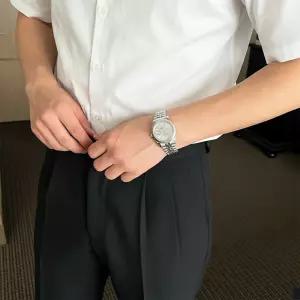 비비오 메탈시계 손목 금장 은장 정장 스레워치 심플 남성 3컬러 남자손목 빈티지 오토매틱 티타늄