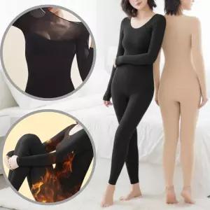 LHA_OG 원온슬림보온내의세트내복 발열내의 내의 여성 겨울 성인 여자 얇은 라운딩 골프 크리스마스 중학생