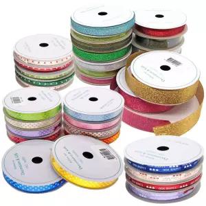 주자리본 40mm 19칼라포장부자재 묶음 대용량 장식 용품 선물