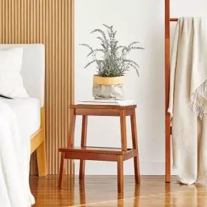 이시아르 북유럽 감성 2단 원목 스툴 화분선반 수납 인테리어 가구 2단디자인 심플한 모던