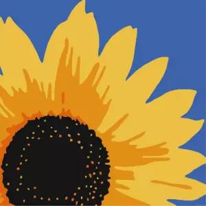 하모니아트 DIY 유화그리기 세트 20x20 한송이 해바라기그리기 DIY명화그리기 그림그리기 그리기 DIY키트