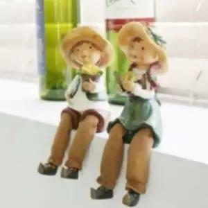 앉은 농장꼬마 2종빈티지소품 소품샵 미니어쳐하우스 어처 데코 카페 인테리어 거실 북유럽 북유럽인 피규