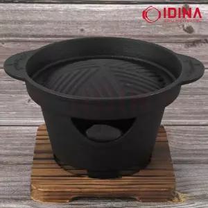 진짜 무쇠 무코팅 미니화로그릴세트(CG42915)로 화로 통주물로 통로 불판로 로대