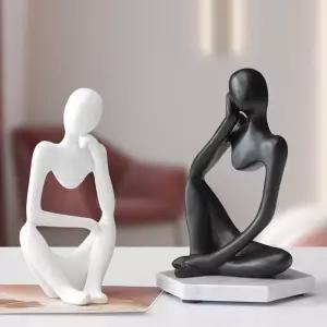 오브제 생각하는 사람 형상 조각상 인테리어 3종세트피규어장식품 엔틱 소품 카페 거실 침실 콘솔 인형 규